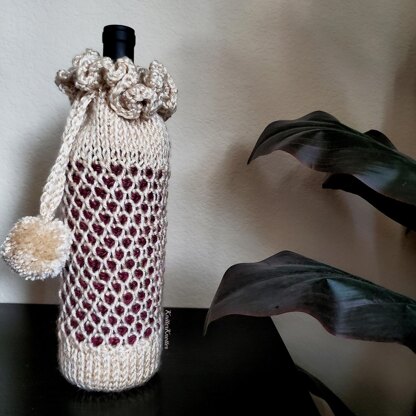 'A Taste of Honey' Tunisian Wine Bottle Cozy