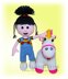 Agnes and the Unicorn Crochet Pattern, Doll Crochet Pattern, Cute Unicorn Crochet Pattern, Girl Crochet Pattern