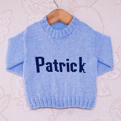 Intarsia - Patrick Moniker Chart - Childrens Sweater