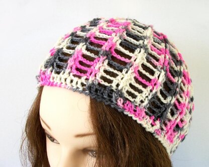 Spiderweb Skullcap Lace Beanie In Fingering Weight