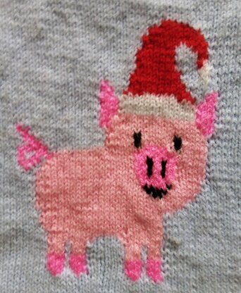 Christmas Pig Children's Jumper