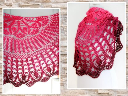 Triangular shawl "dreamcatcher"