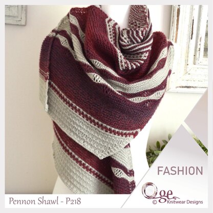 OGE Knitwear Designs P218 Pennon Shawl PDF