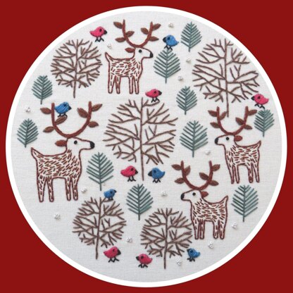 Stitchdoodles Merry Moose Christmas Hand Embroidery Pattern