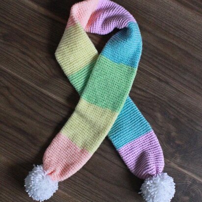 Color Block Rainbow Scarf