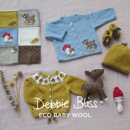 Woodlanders - Layette Knitting and Crochet Pattern for Babies in Debbie Bliss Eco Baby Wool by Debbie Bliss