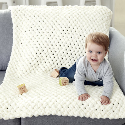 Criss Cross Baby Blanket in Bernat Alize Blanket-EZ - Downloadable PDF - knitting pattern