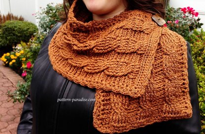 Cable Button Scarf 12-068