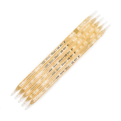 Addi Gold-Glitzer Strumpfstricknadeln 20cm - 7.00mm