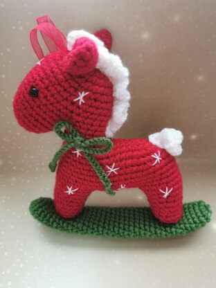 Rocking horse Christmas ornament