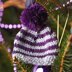 Christmas Glamour Striped Mini Beanie Decoration