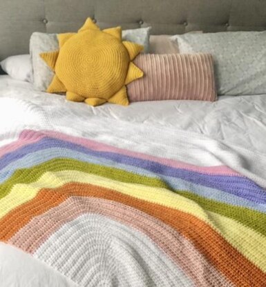 Rainbow Blanket and Sun Pillow Pattern