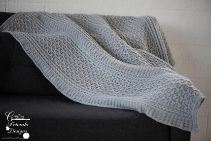 Cabled Zig Zag Throw