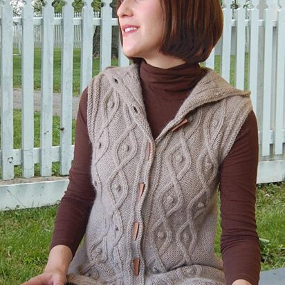 Sleeveless Cable Hoodie to Knit