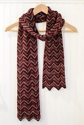 Three-Color Ripple Scarf