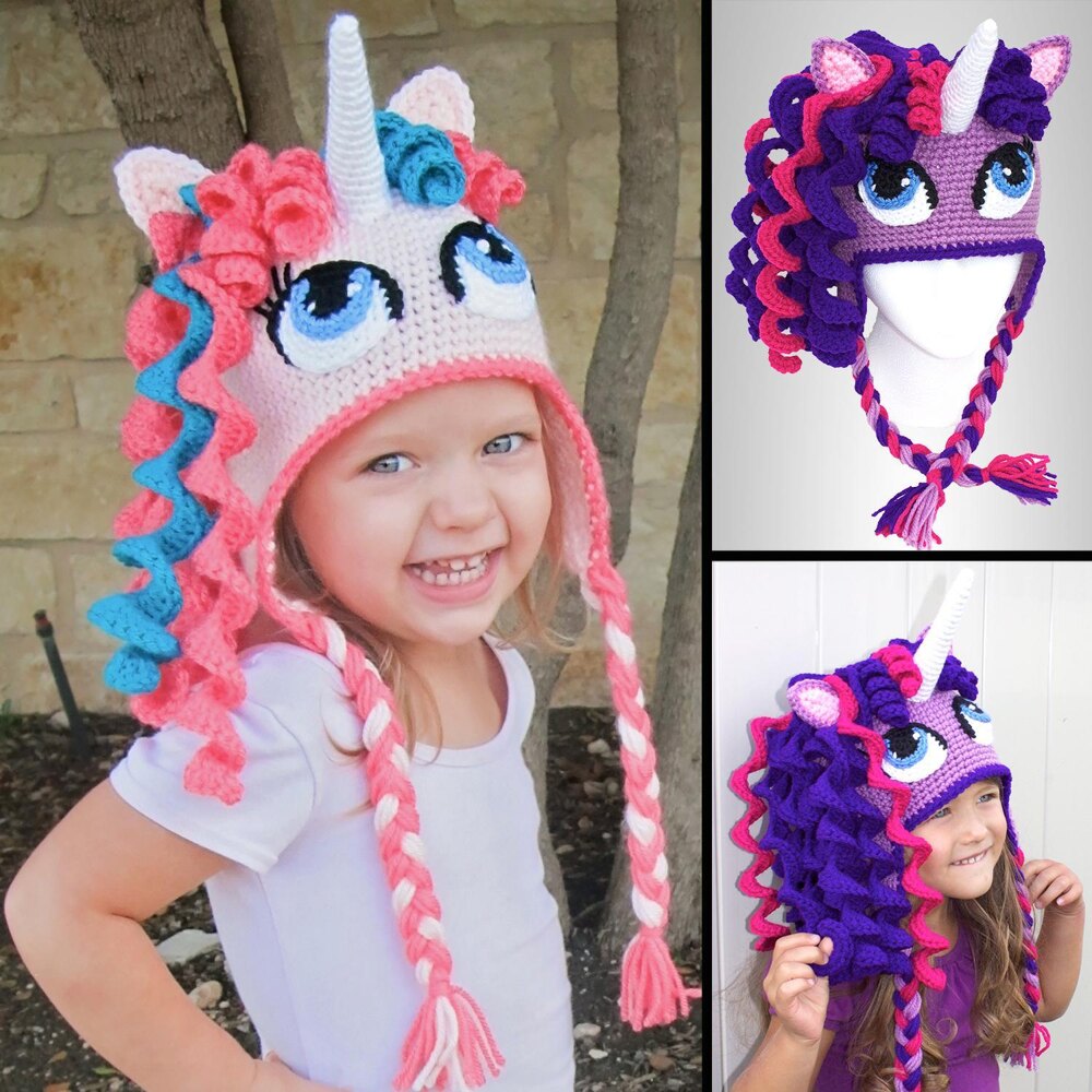 Crochet unicorn deals hat