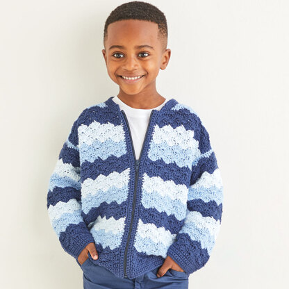 Sirdar 2574 Crochet Wave Stitch Jacket in Snuggly 100% Cotton PDF