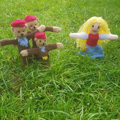 Goldilocks and Three Bears Finger Puppets