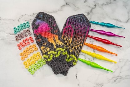 Unicorn Crochet Mittens