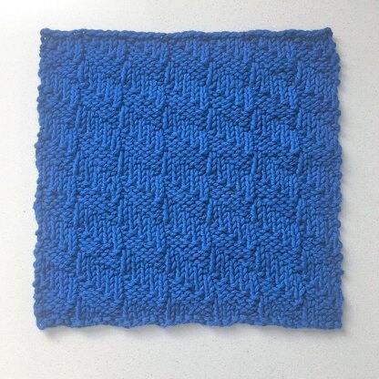 Diagonal Check Dishcloth