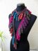 Crochet Scarf Lariat Multicolor "Curly Tassels"