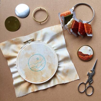 M Creative J Desert Landscape Pin DIY Embroidery Kit