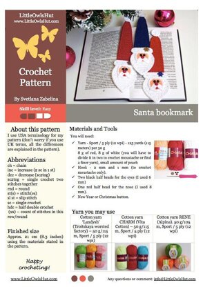 168 Santa decor or bookmark