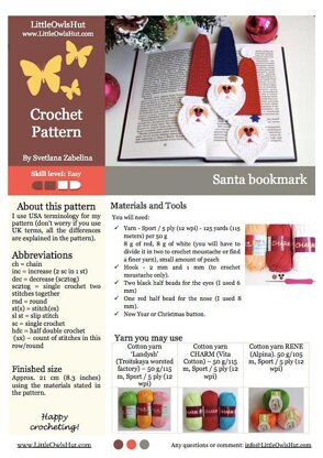 168 Santa decor or bookmark