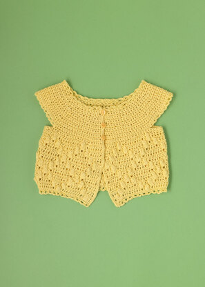 "Morning Dew Cardigan" - Cardigan Crochet Pattern in Paintbox Yarns Cotton DK