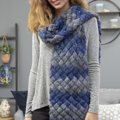 Entrelac Scarf in Premier Yarns Coffee Shop - CSES002 - Downloadable PDF