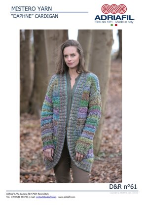 Daphne Cardigan in Adriafil Mistero - Downloadable PDF