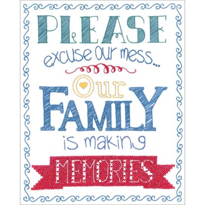 Janlynn Stamped Embroidery Kit 8in x 10in - Making Memories-Stitched In Floss