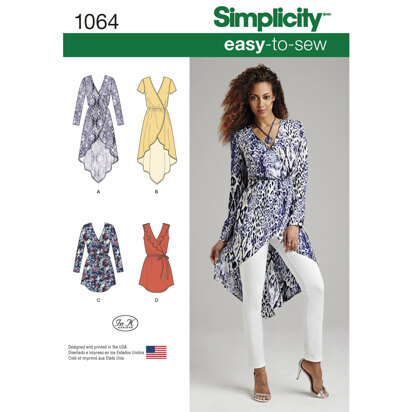 Simplicity Women's Tunics 1064 - Sewing Pattern