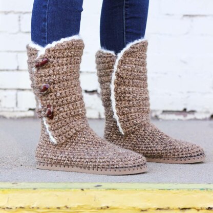 Crochet boots with flip hotsell flop soles