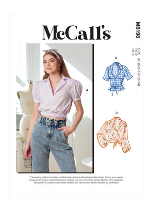 McCall's Misses' Tops M8198 - Sewing Pattern