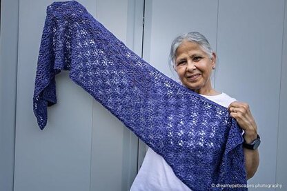 Blue Blossoms Scarf