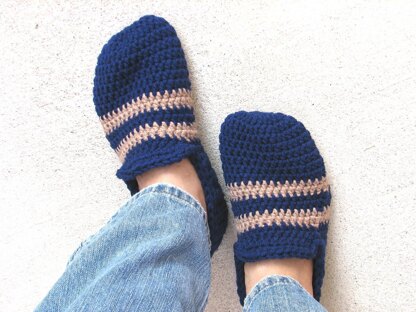 Easy crochet men's online slippers