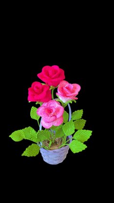 Crochet Rose flowers