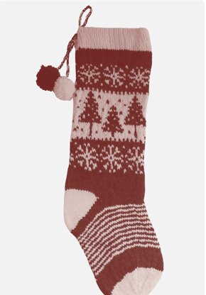 Winter Tree Christmas Stocking