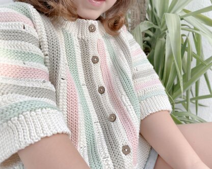 6-12 months - STRIPY Crochet Jacket Pattern