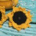 101. Volumetric sunflower earrings