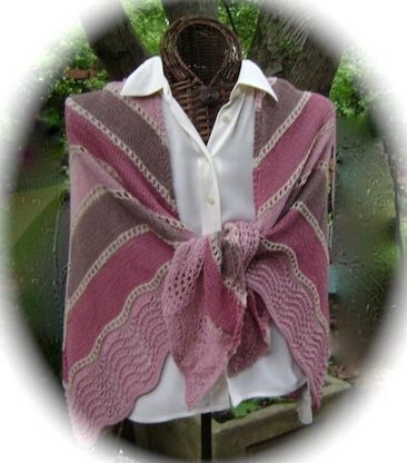 Raspberry Parfait Shawl