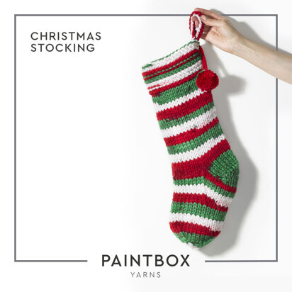 Christmas Stocking - Free Knitting Pattern for Christmas in Paintbox Yarns Christmas Project by Paintbox Yarns - knitting pattern