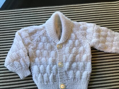 Baby shawl collar cardigan