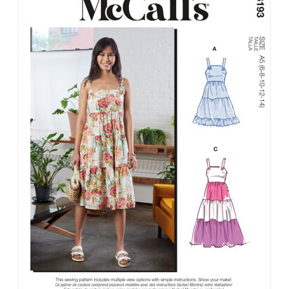 McCall's Misses' Dresses M8193 - Sewing Pattern