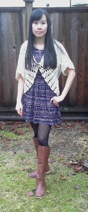 Lace Shell Crochet Shrug Cardigan