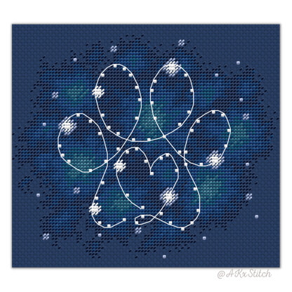 Paw Constellation Cross Stitch PDF Pattern