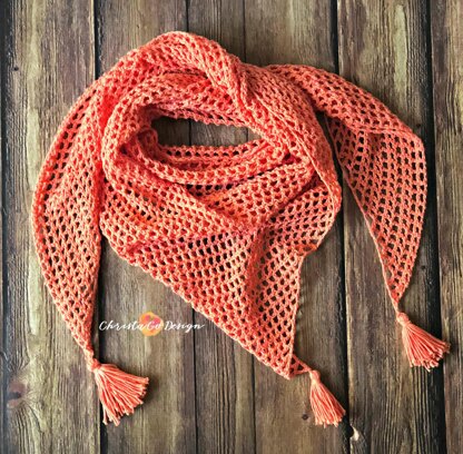 Easy Mesh Triangle Shawl