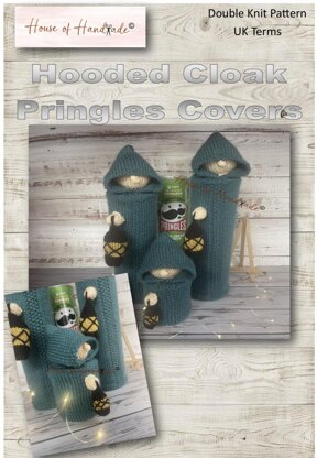 Hooded Cloak Pringles Tub Covers 185g, 165g & 40g Knitting Pattern