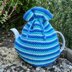 Ocean Blue 4 Cup Teapot Cosy Knitting Pattern